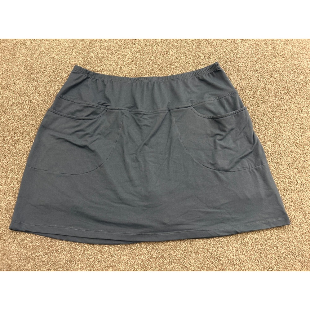 Sportelle Athletic Skort Womens Large Blue Gray Excellent Pockets Activewear